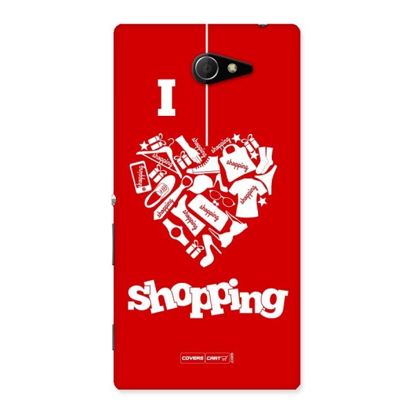 I Love Shopping Back Case for Sony Xperia M2
