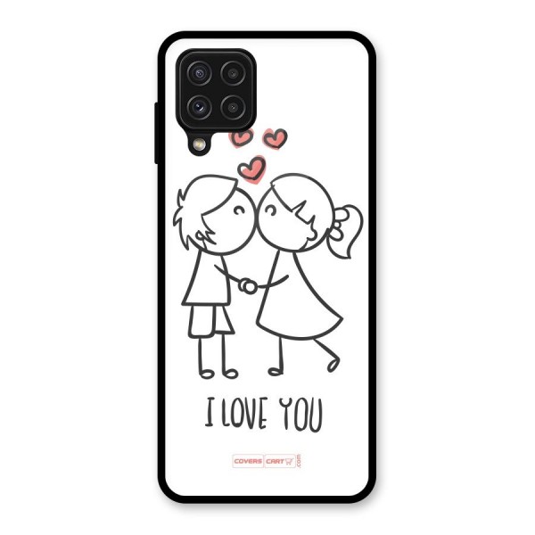 I Love You Glass Back Case for Galaxy A22 4G