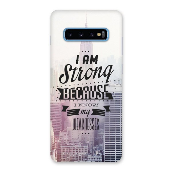 I am Strong Back Case for Galaxy S10 Plus