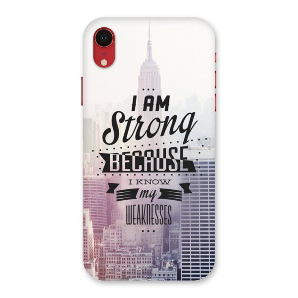 I am Strong Back Case for iPhone XR