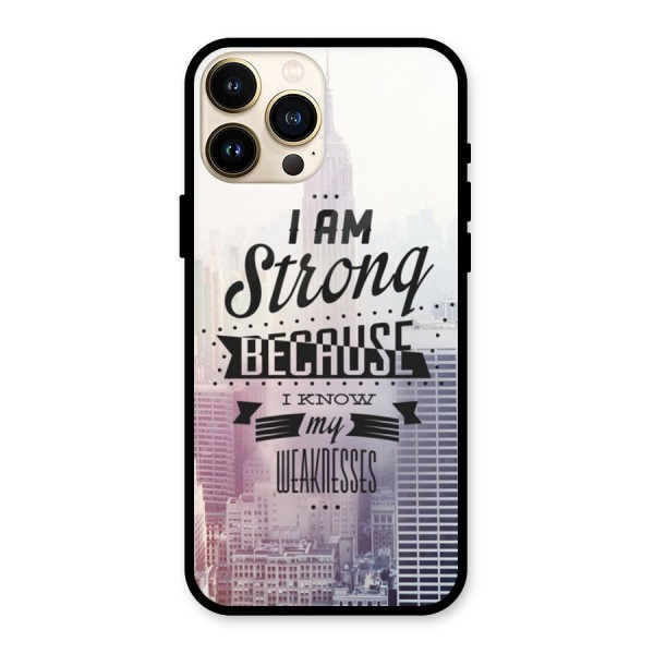 I am Strong Glass Back Case for iPhone 13 Pro Max