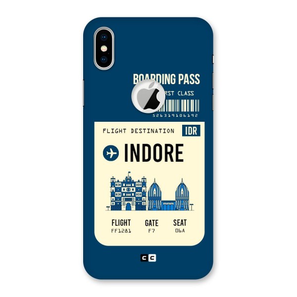 Indore Boarding Pass Back Case for iPhone XS Logo Cut