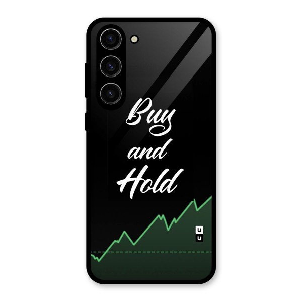 Investors Quote Buy and Hold Glass Back Case for Galaxy S23 Plus