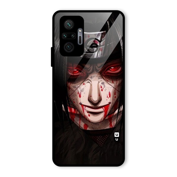 Itachi Uchiha Red Eyes Glass Back Case for Redmi Note 10 Pro Max