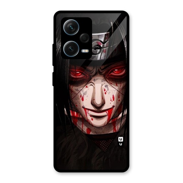 Itachi Uchiha Red Eyes Glass Back Case for Redmi Note 12 Pro Plus 5G