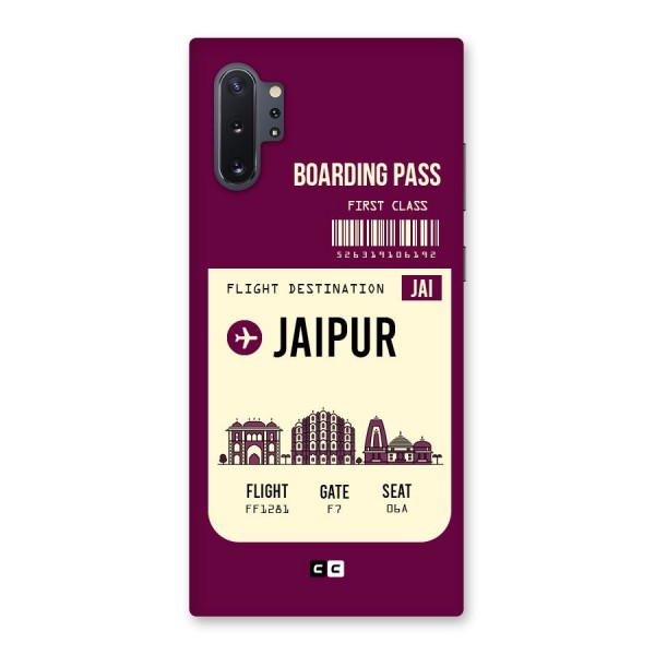 Jaipur Boarding Pass Back Case for Galaxy Note 10 Plus
