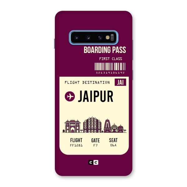 Jaipur Boarding Pass Back Case for Galaxy S10 Plus
