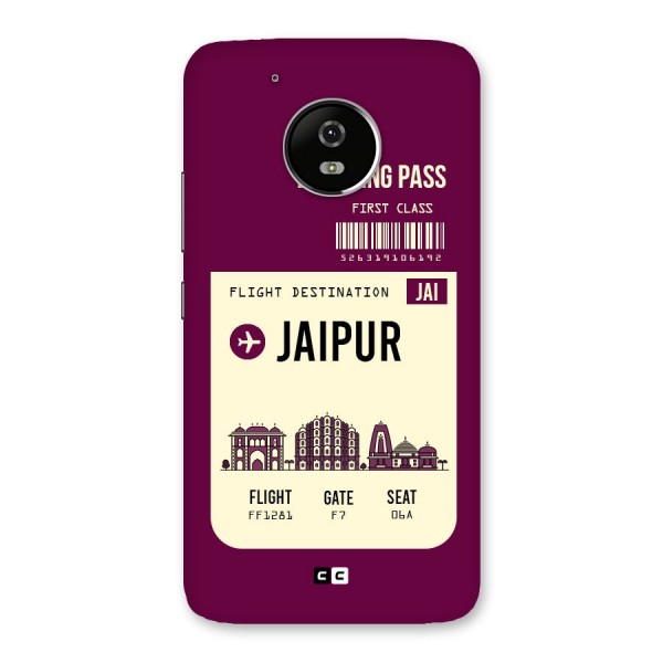 Jaipur Boarding Pass Back Case for Moto G5