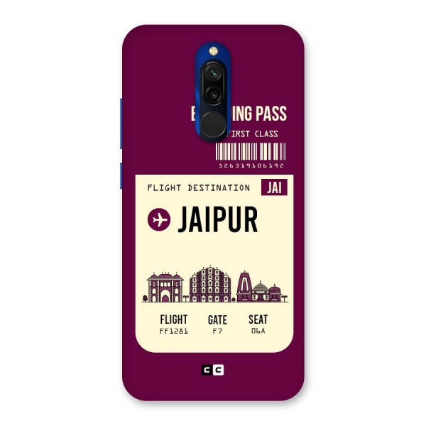 Jaipur Boarding Pass Back Case for Redmi 8