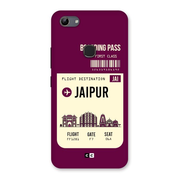 Jaipur Boarding Pass Back Case for Vivo Y81