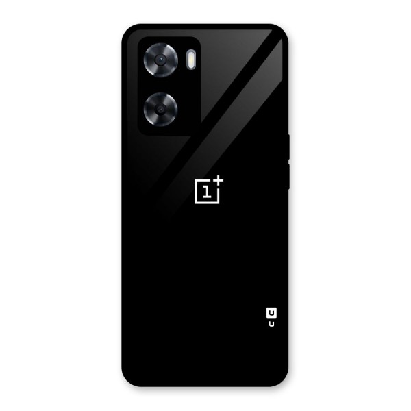 Jet Black OnePlus Special Glass Back Case for Oppo A57 2022
