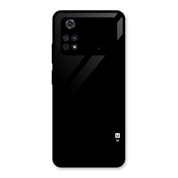 Just Black Glass Back Case for Poco M4 Pro 4G