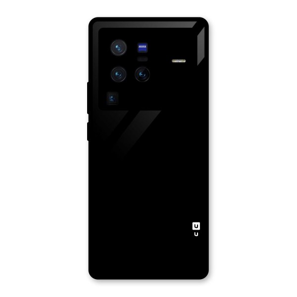 Just Black Glass Back Case for Vivo X80 Pro
