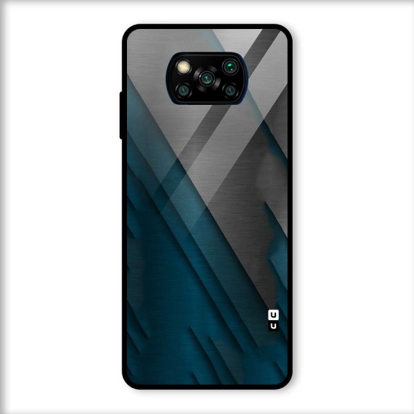 Just Lines Glass Back Case for Poco X3
