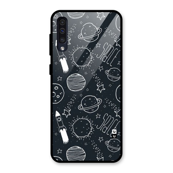 Just Space Things Glass Back Case for Galaxy A50