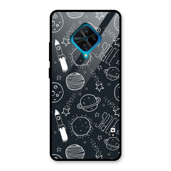 Just Space Things Glass Back Case for Vivo S1 Pro