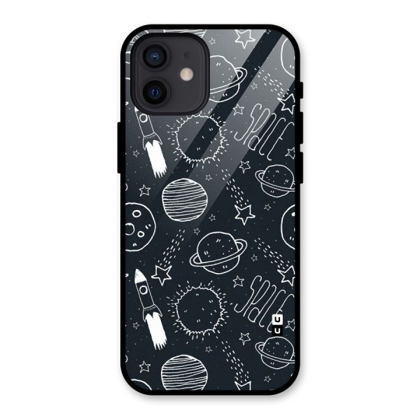 Just Space Things Glass Back Case for iPhone 12