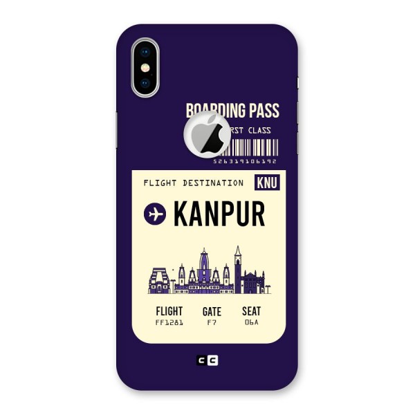 Kanpur Boarding Pass Back Case for iPhone XS Logo Cut