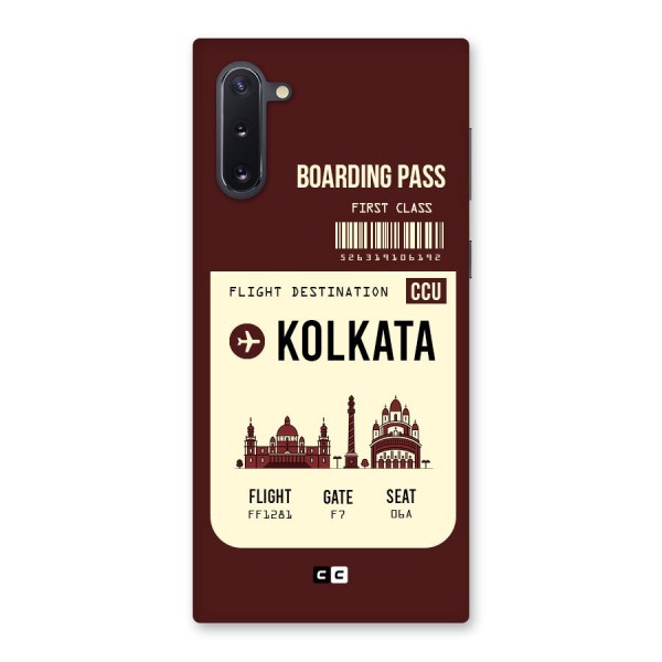 Kolkata Boarding Pass Back Case for Galaxy Note 10