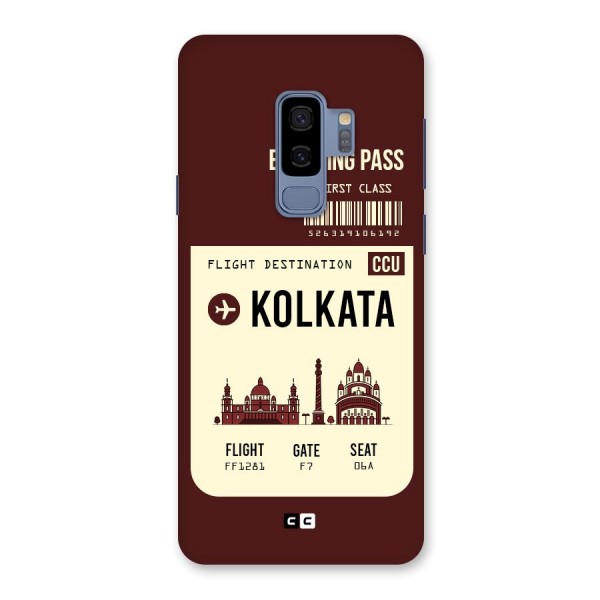 Kolkata Boarding Pass Back Case for Galaxy S9 Plus