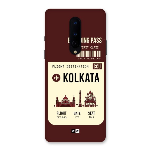 Kolkata Boarding Pass Back Case for OnePlus 8