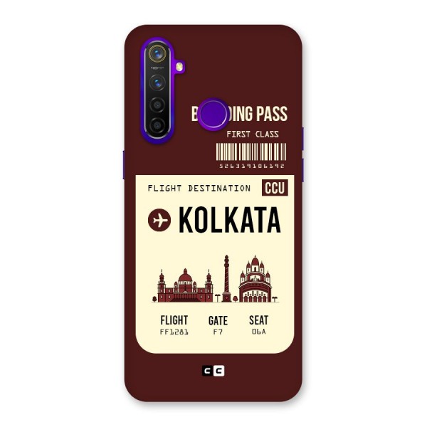 Kolkata Boarding Pass Back Case for Realme 5 Pro