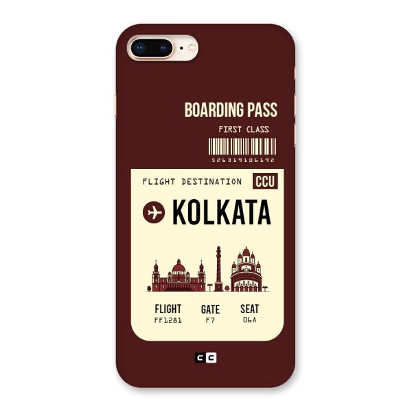 Kolkata Boarding Pass Back Case for iPhone 8 Plus