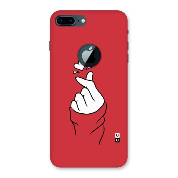 Korean Love Sign Back Case for iPhone 7 Plus Logo Cut