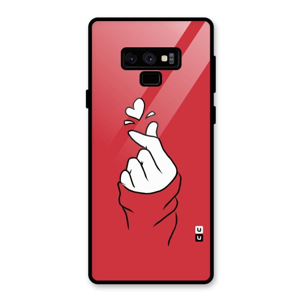 Korean Love Sign Glass Back Case for Galaxy Note 9