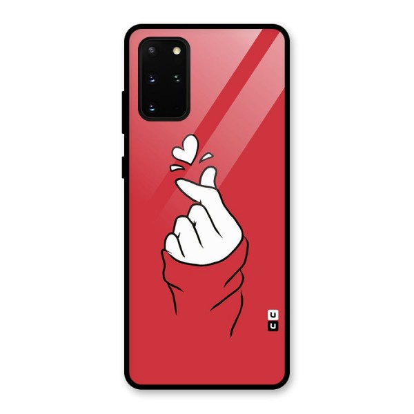 Korean Love Sign Glass Back Case for Galaxy S20 Plus