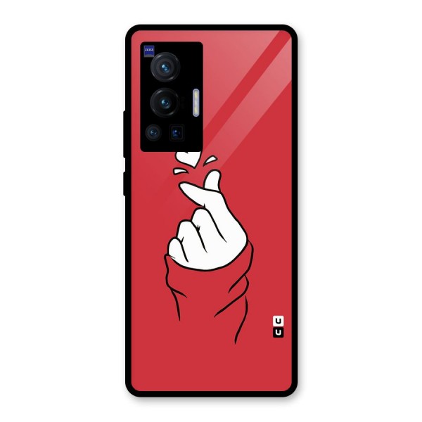 Korean Love Sign Glass Back Case for Vivo X70 Pro