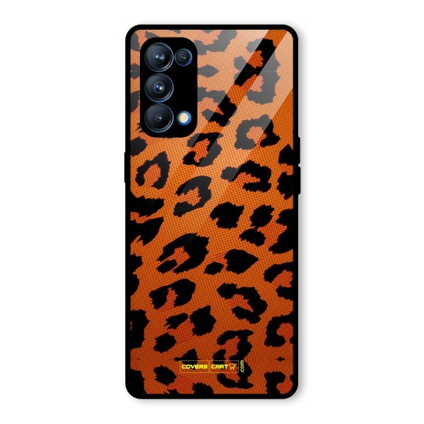 Leopard Glass Back Case for Oppo Reno5 Pro 5G