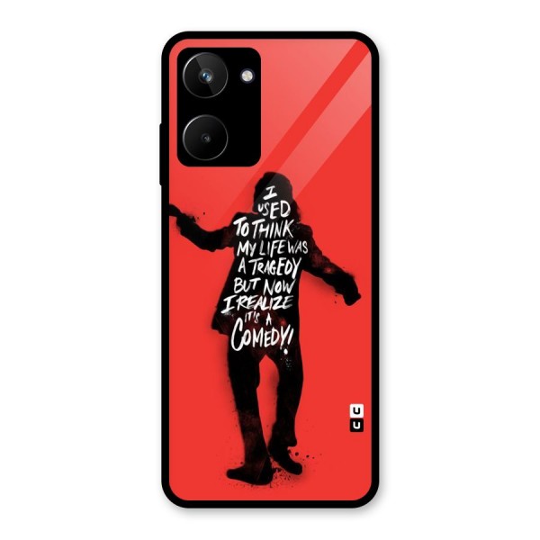 Life Tragedy Comedy Glass Back Case for Realme 10