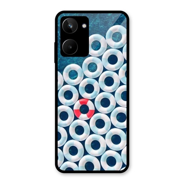 Light Blue Allure Glass Back Case for Realme 10