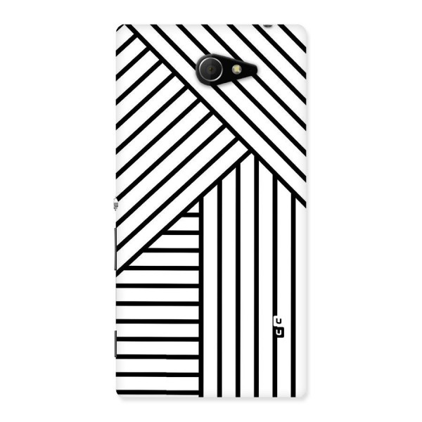 Lines Pattern Stripes Back Case for Sony Xperia M2