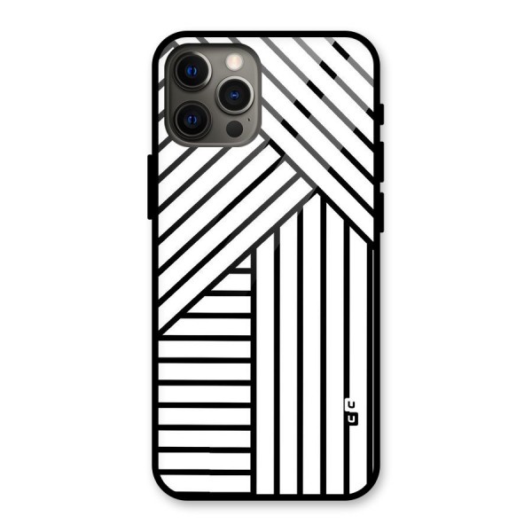 Lines Pattern Stripes Glass Back Case for iPhone 12 Pro Max