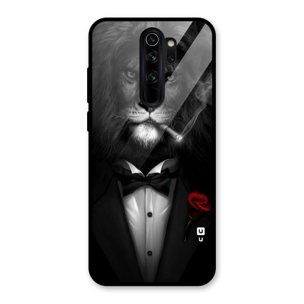 Lion Class Glass Back Case for Redmi Note 8 Pro