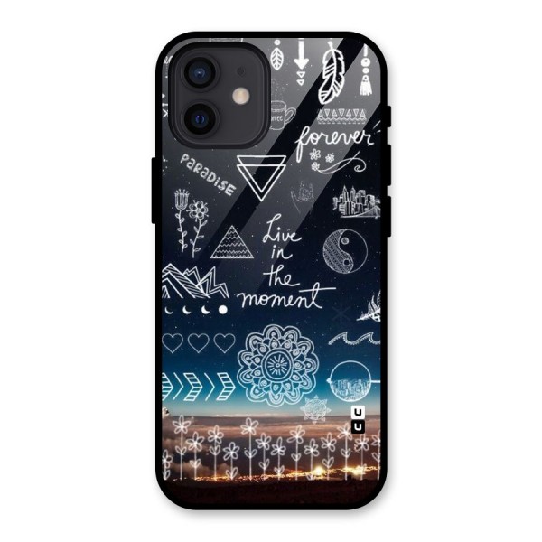 Live In The Moment Glass Back Case for iPhone 12