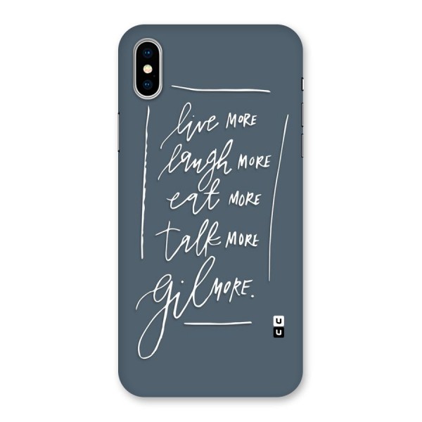 Live Laugh More Back Case for iPhone X
