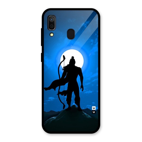 Lord Ram Illustration Glass Back Case for Galaxy A30