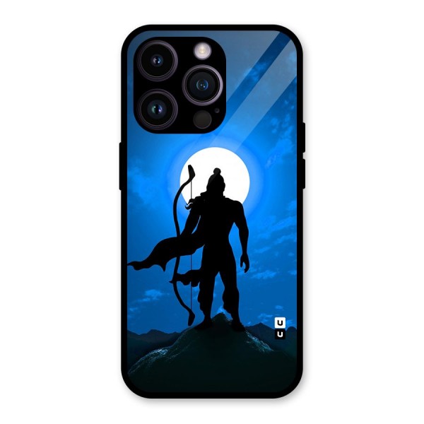 Lord Ram Illustration Glass Back Case for iPhone 14 Pro