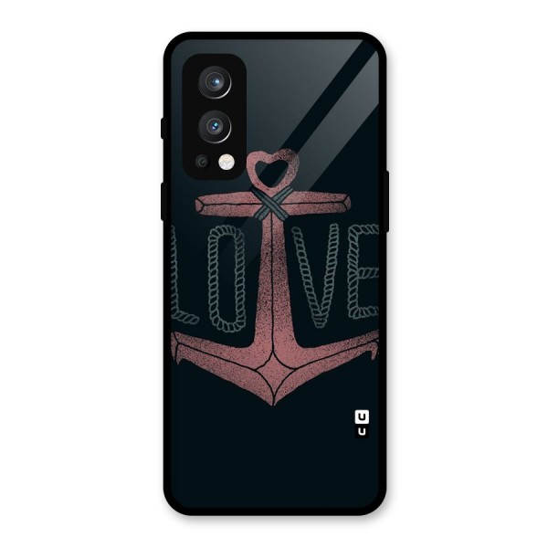 Love Anchor Form Glass Back Case for OnePlus Nord 2 5G