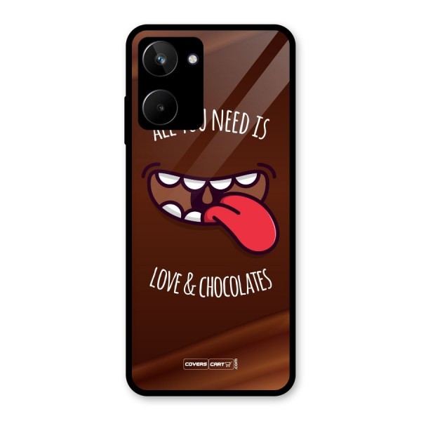 Love and Chocolates Glass Back Case for Realme 10