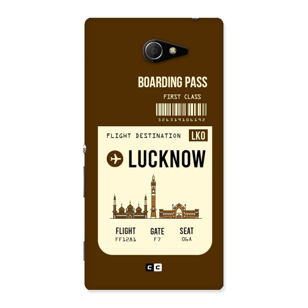 Lucknow Boarding Pass Back Case for Sony Xperia M2