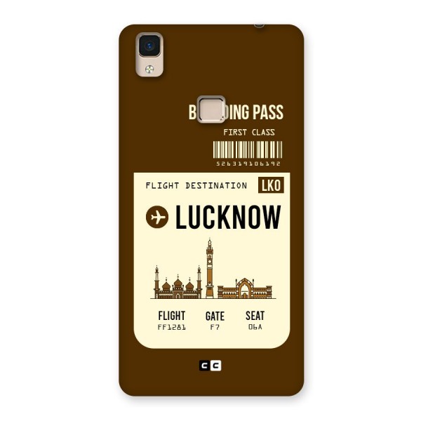 Lucknow Boarding Pass Back Case for V3 Max