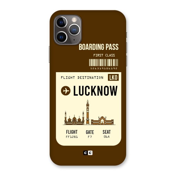 Lucknow Boarding Pass Back Case for iPhone 11 Pro Max