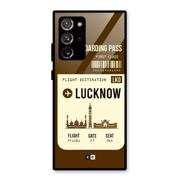 Lucknow Boarding Pass Glass Back Case for Galaxy Note 20 Ultra