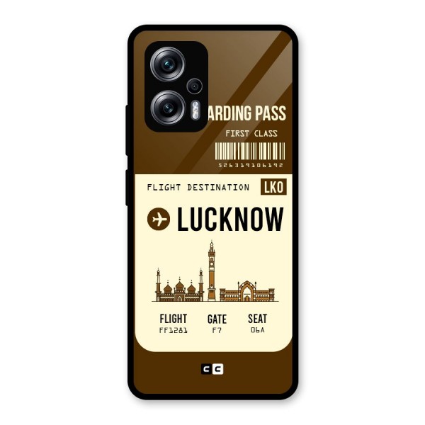 Lucknow Boarding Pass Glass Back Case for Redmi K50i