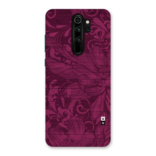 Magenta Floral Pattern Back Case for Redmi Note 8 Pro