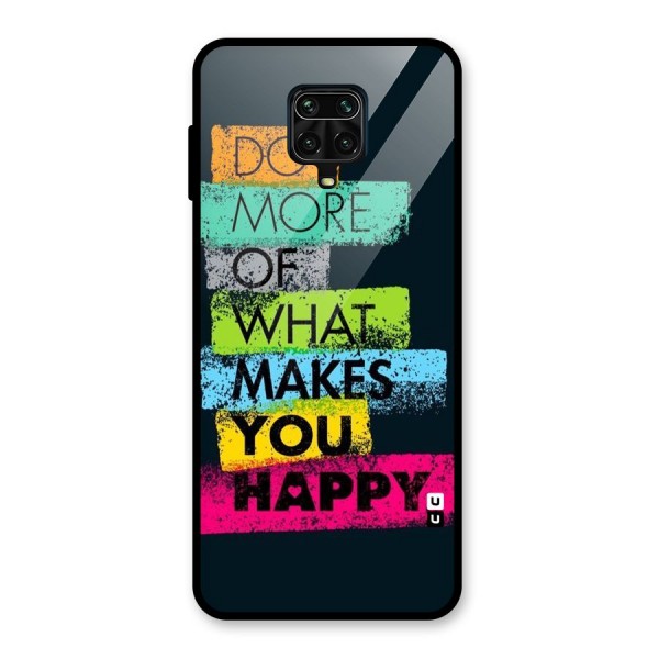 Makes You Happy Glass Back Case for Redmi Note 9 Pro Max